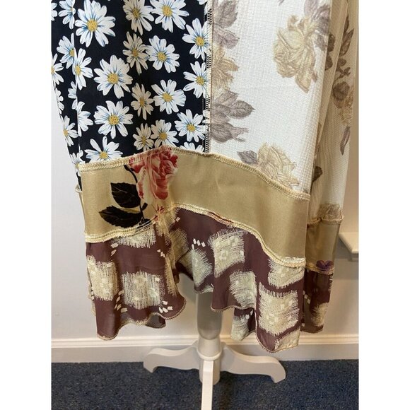 Nothing Matches Dress Sleeveless Boho Art to Wear Patchwork Daisy 1 M - Picture 3 of 6